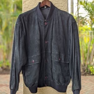 Vintage Men Button Down Black Jacket Coat